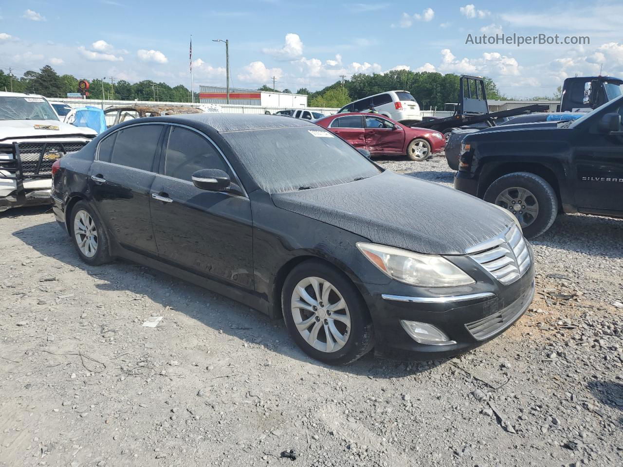 2013 Hyundai Genesis 3.8l Black vin: KMHGC4DD6DU226306