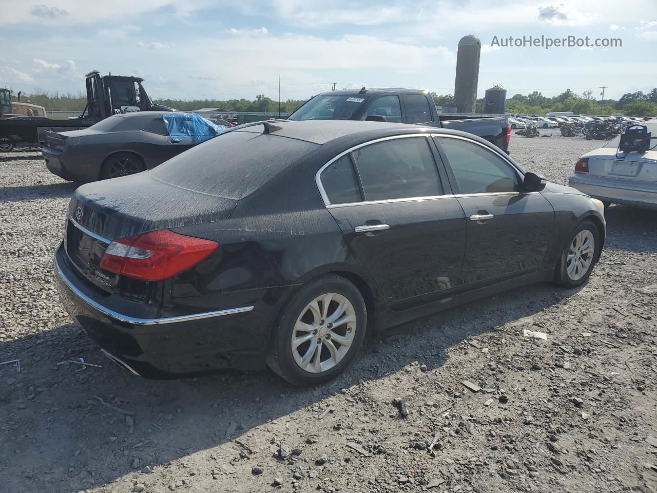 2013 Hyundai Genesis 3.8l Черный vin: KMHGC4DD6DU226306