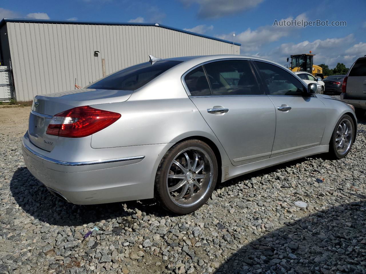 2013 Hyundai Genesis 3.8l Silver vin: KMHGC4DD6DU240366