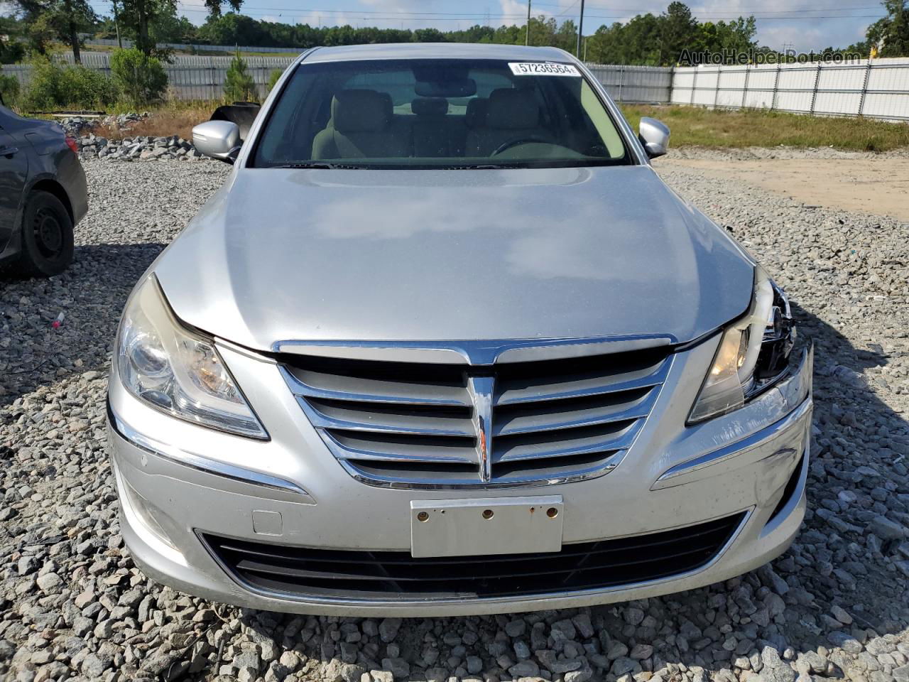 2013 Hyundai Genesis 3.8l Silver vin: KMHGC4DD6DU240366