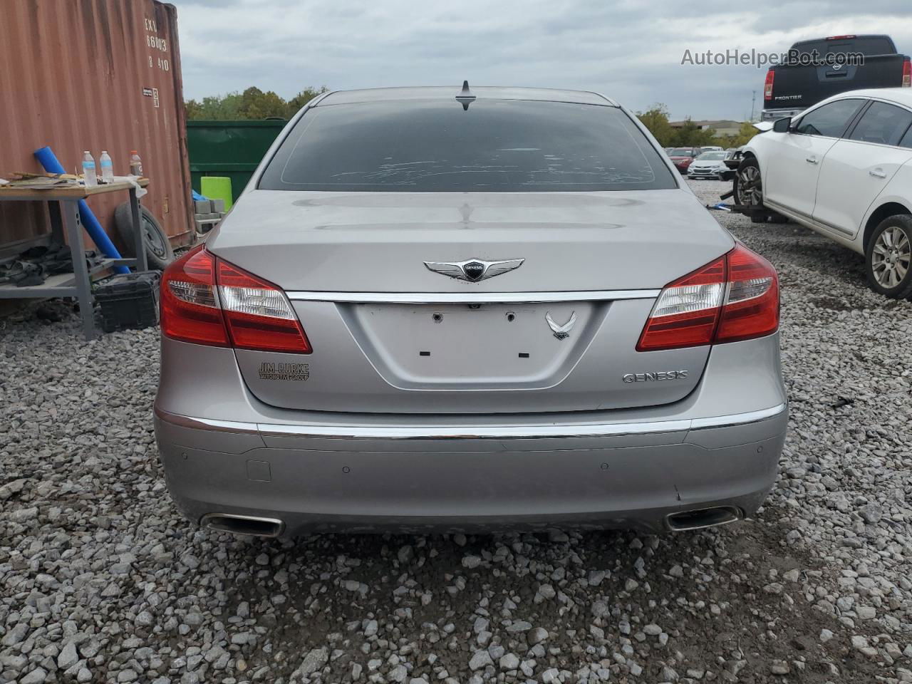 2013 Hyundai Genesis 3.8l Silver vin: KMHGC4DD6DU241985