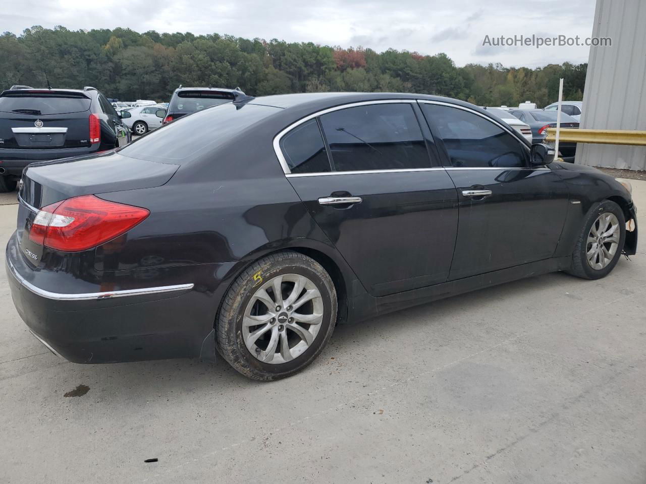 2013 Hyundai Genesis 3.8l Черный vin: KMHGC4DD6DU254767