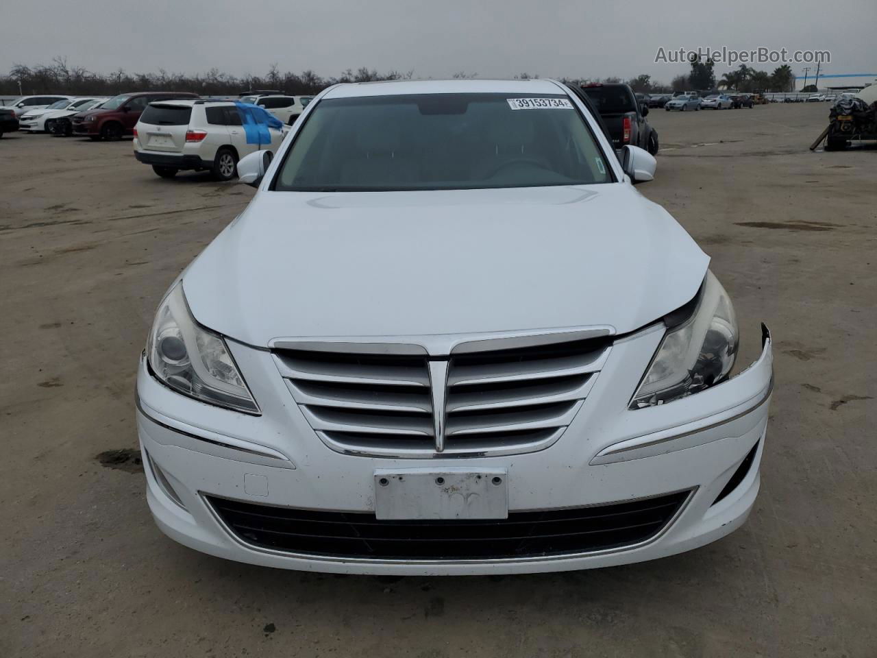 2013 Hyundai Genesis 3.8l White vin: KMHGC4DD6DU258074