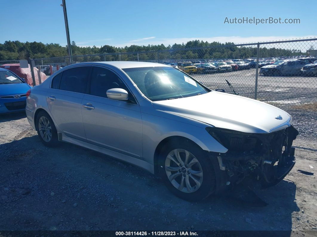 2013 Hyundai Genesis 3.8 Серебряный vin: KMHGC4DD7DU215556