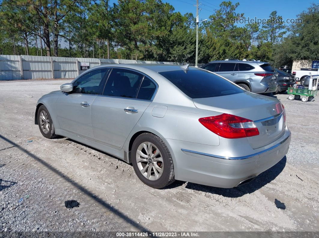 2013 Hyundai Genesis 3.8 Silver vin: KMHGC4DD7DU215556