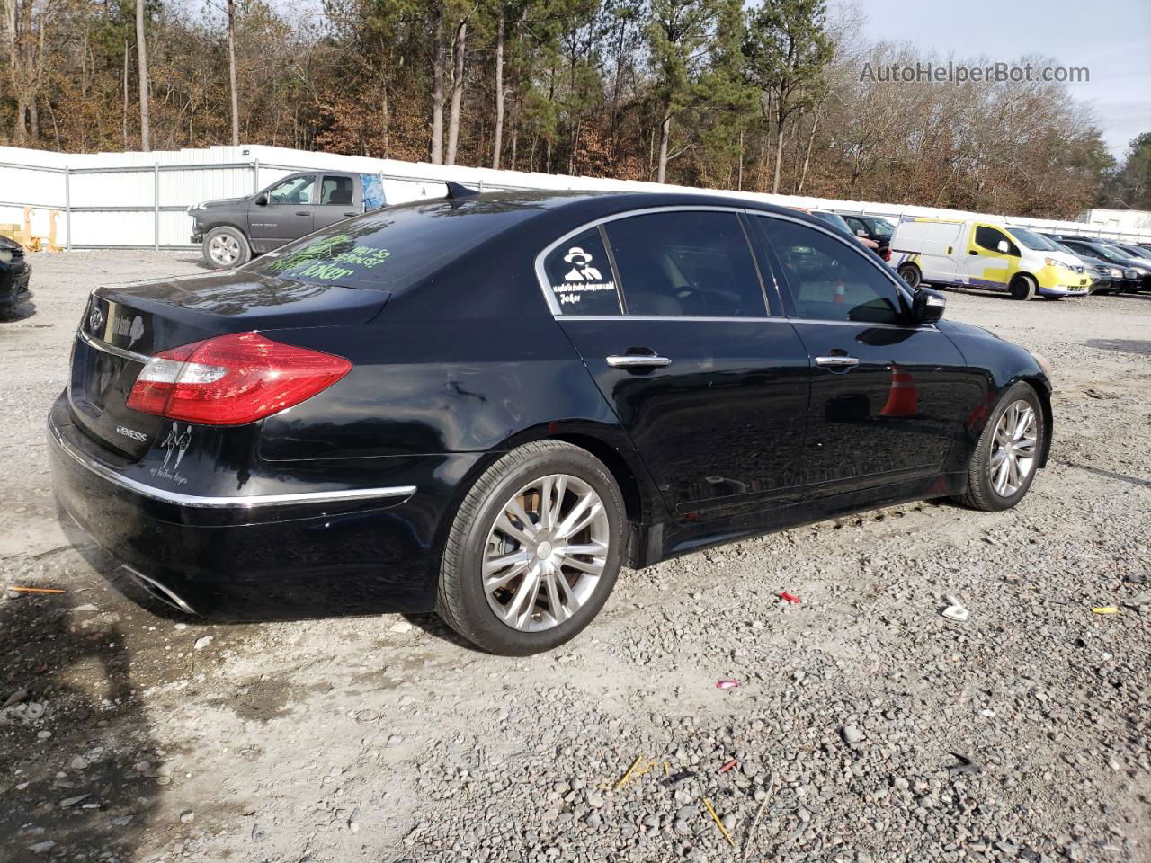 2013 Hyundai Genesis 3.8l Черный vin: KMHGC4DD7DU247388