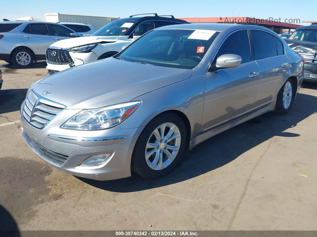 2013 Hyundai Genesis 3.8 Silver vin: KMHGC4DD8DU247495