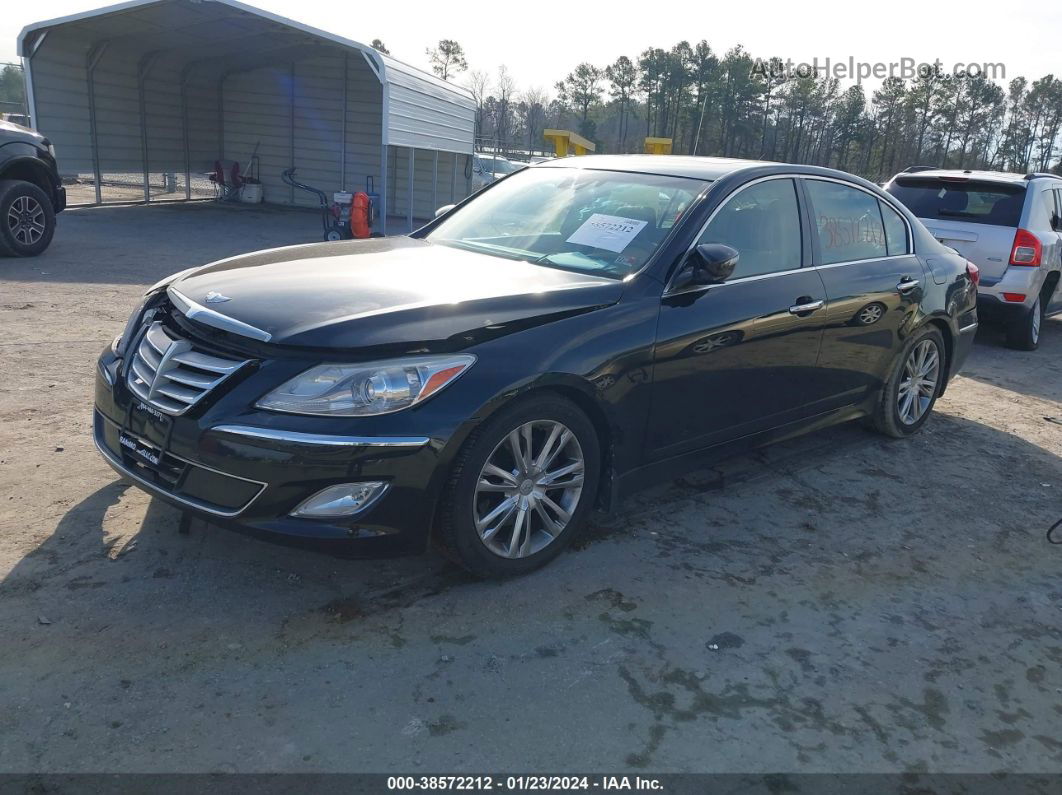 2013 Hyundai Genesis 3.8 Черный vin: KMHGC4DD9DU221665