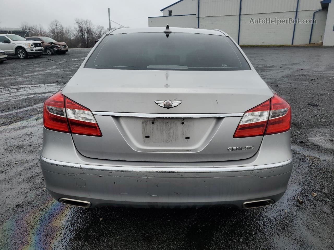 2013 Hyundai Genesis 3.8l Серебряный vin: KMHGC4DD9DU221844