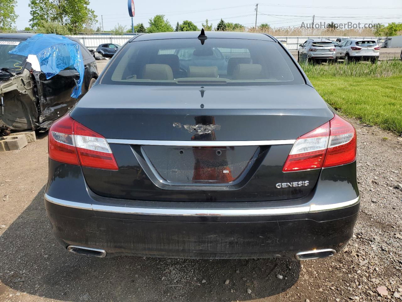 2013 Hyundai Genesis 3.8l Black vin: KMHGC4DD9DU222329