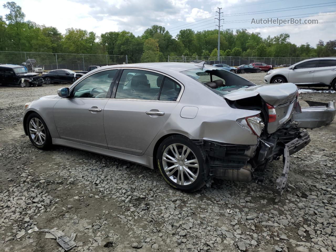 2013 Hyundai Genesis 3.8l Silver vin: KMHGC4DD9DU248669