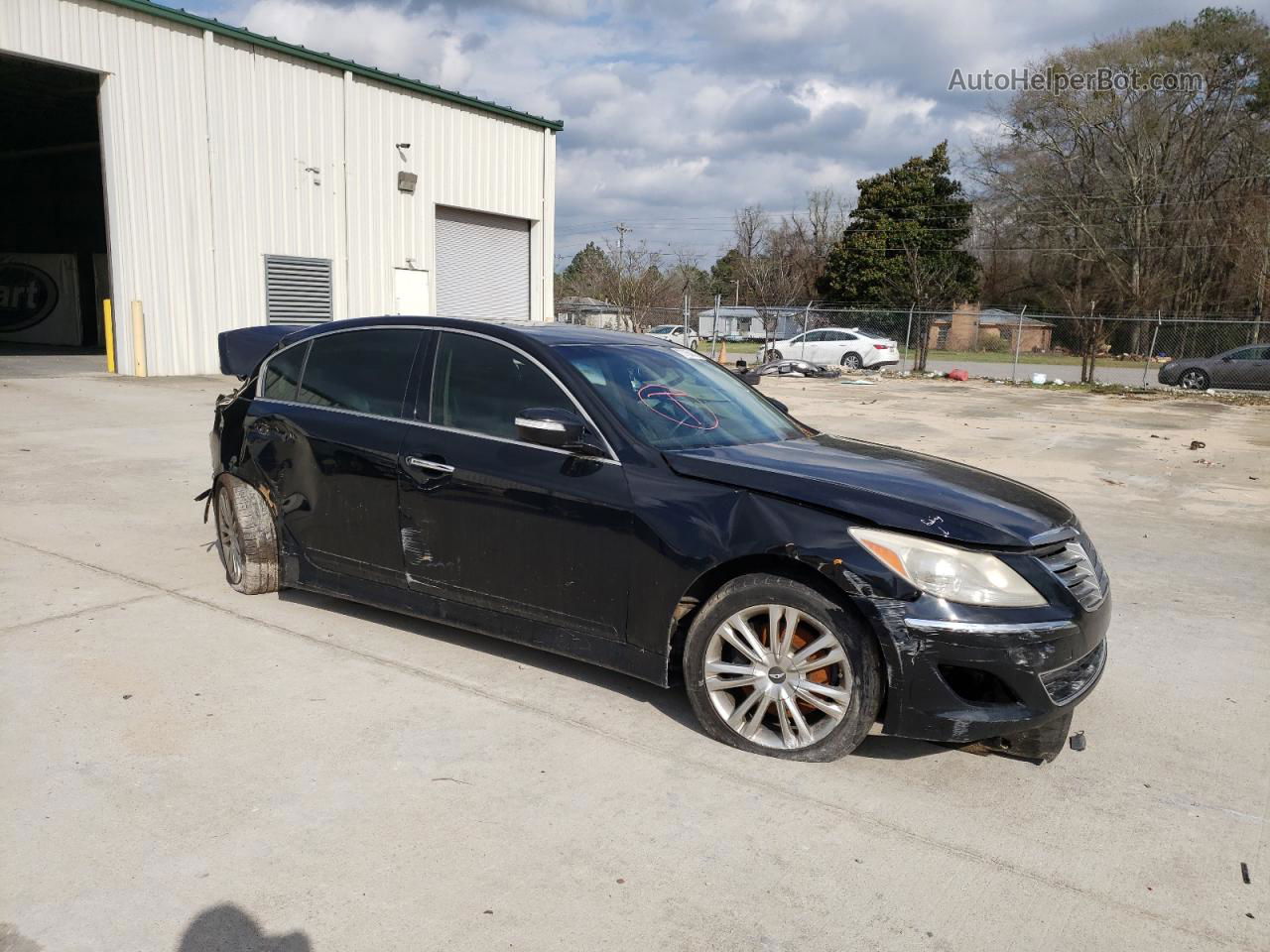 2013 Hyundai Genesis 3.8l Black vin: KMHGC4DD9DU253547