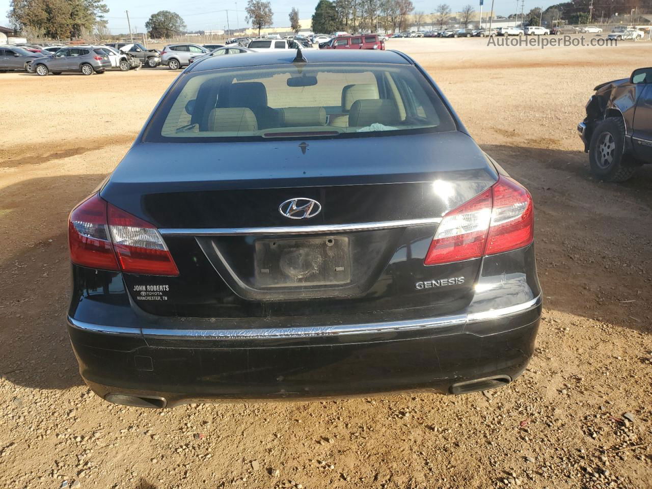 2013 Hyundai Genesis 3.8l Black vin: KMHGC4DD9DU254651