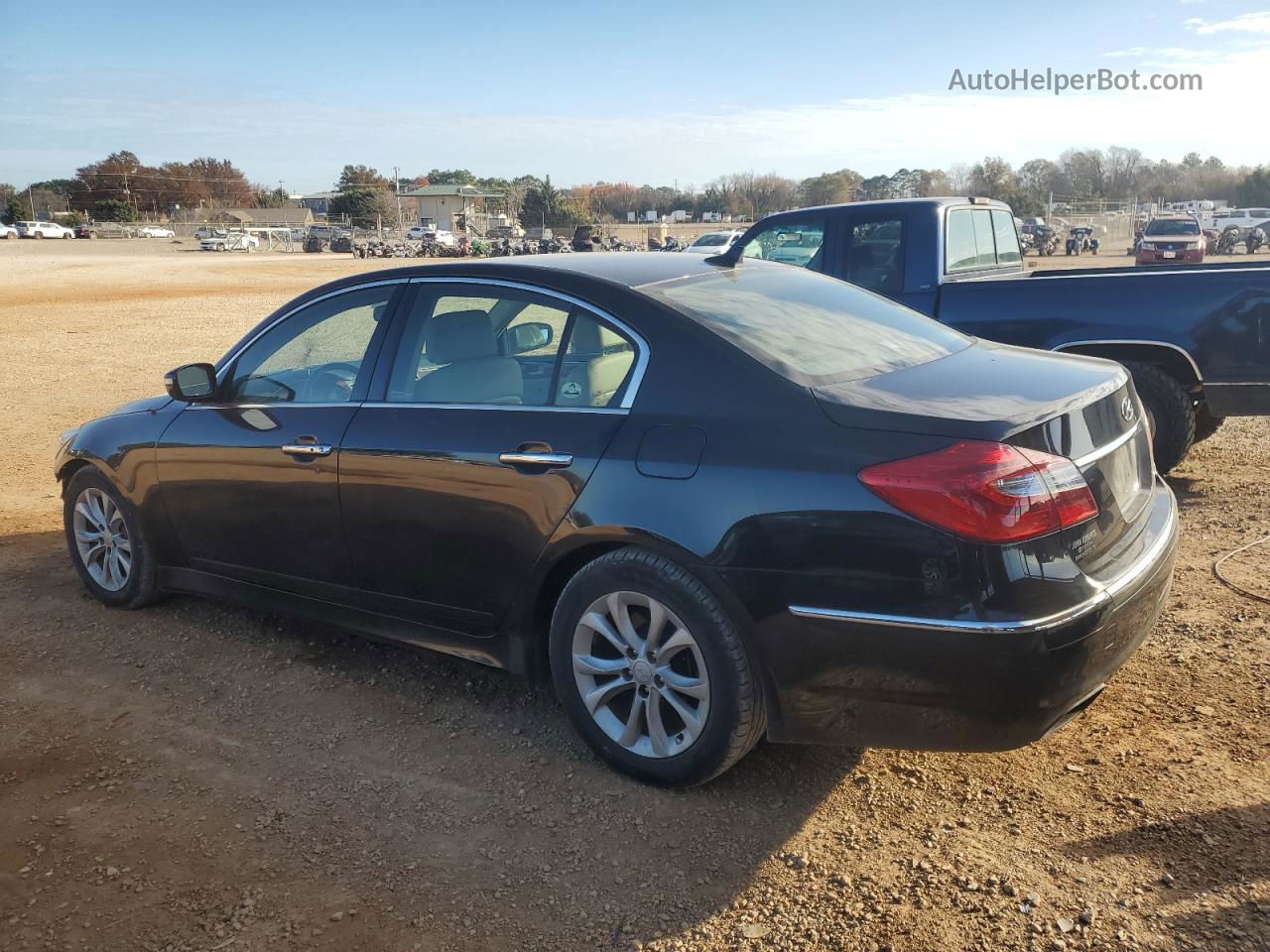 2013 Hyundai Genesis 3.8l Black vin: KMHGC4DD9DU254651