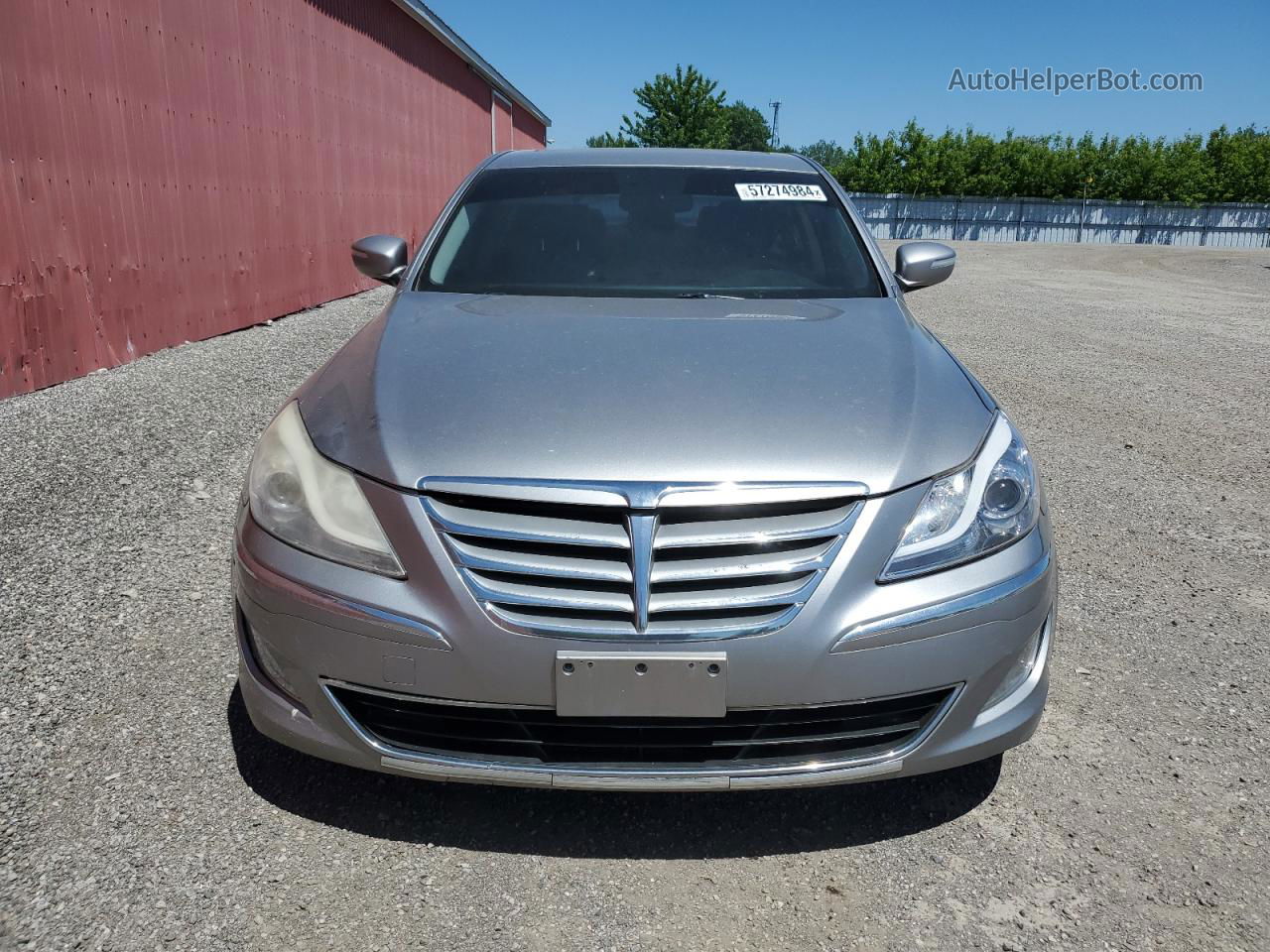 2013 Hyundai Genesis 3.8l Silver vin: KMHGC4DDXDU209850