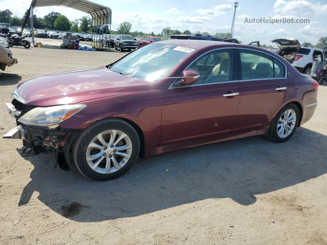 2013 Hyundai Genesis 3.8l Бордовый vin: KMHGC4DDXDU220105