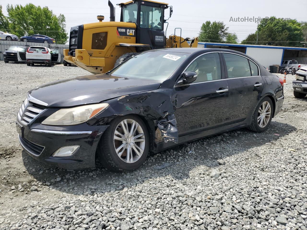 2013 Hyundai Genesis 3.8l Black vin: KMHGC4DDXDU234022