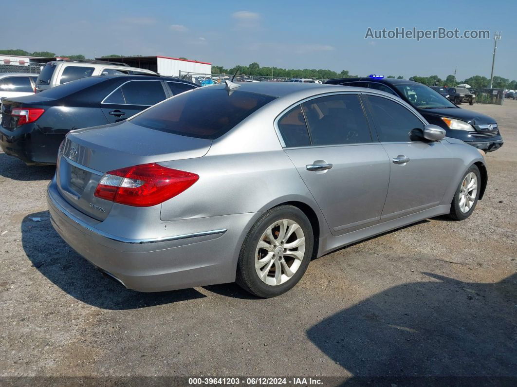 2013 Hyundai Genesis 3.8 Silver vin: KMHGC4DDXDU235350