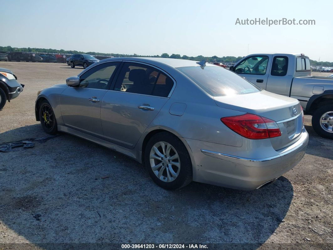 2013 Hyundai Genesis 3.8 Silver vin: KMHGC4DDXDU235350