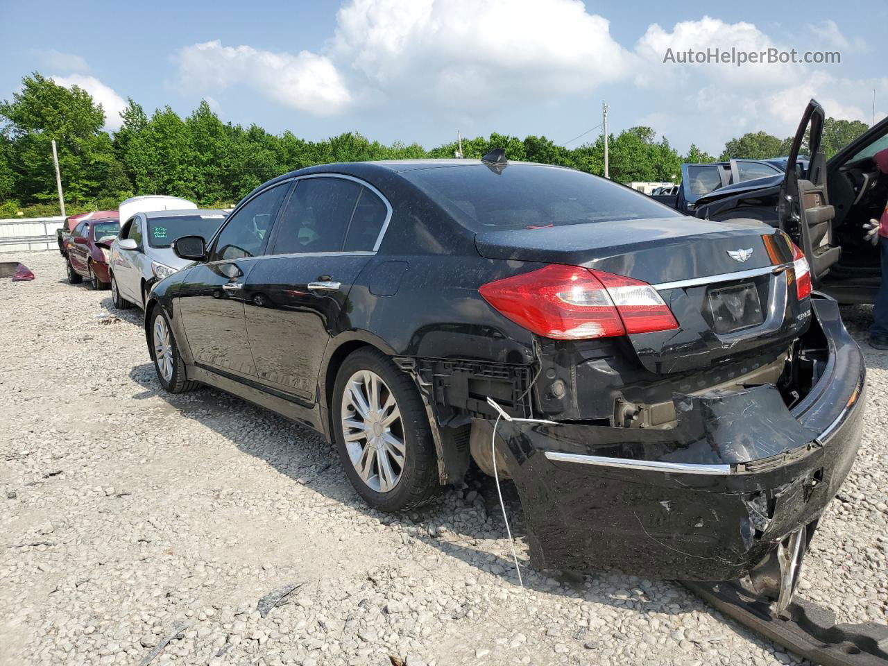 2013 Hyundai Genesis 3.8l Black vin: KMHGC4DDXDU236126