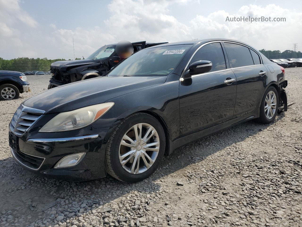 2013 Hyundai Genesis 3.8l Black vin: KMHGC4DDXDU236126