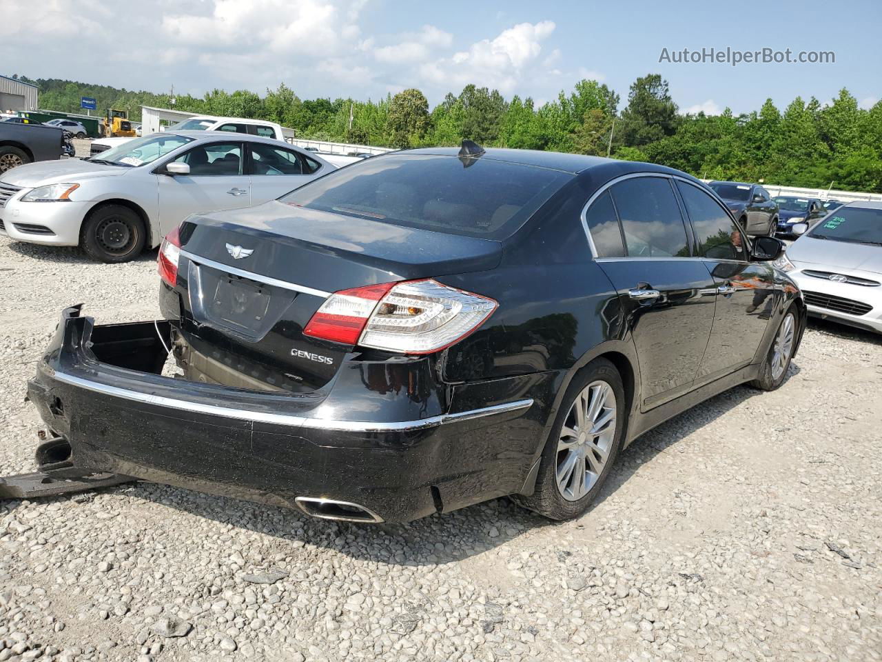 2013 Hyundai Genesis 3.8l Black vin: KMHGC4DDXDU236126