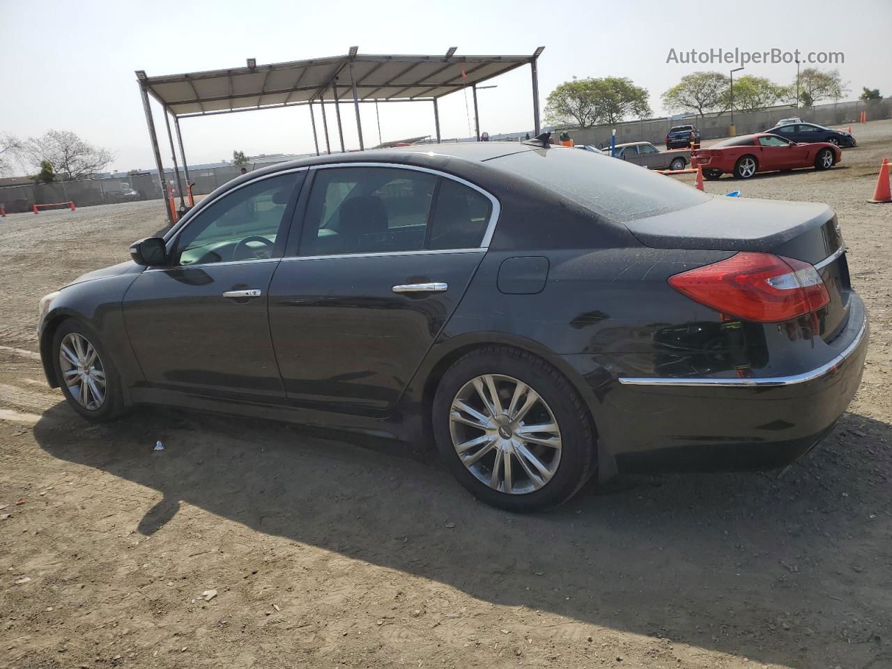 2013 Hyundai Genesis 3.8l Черный vin: KMHGC4DDXDU238264