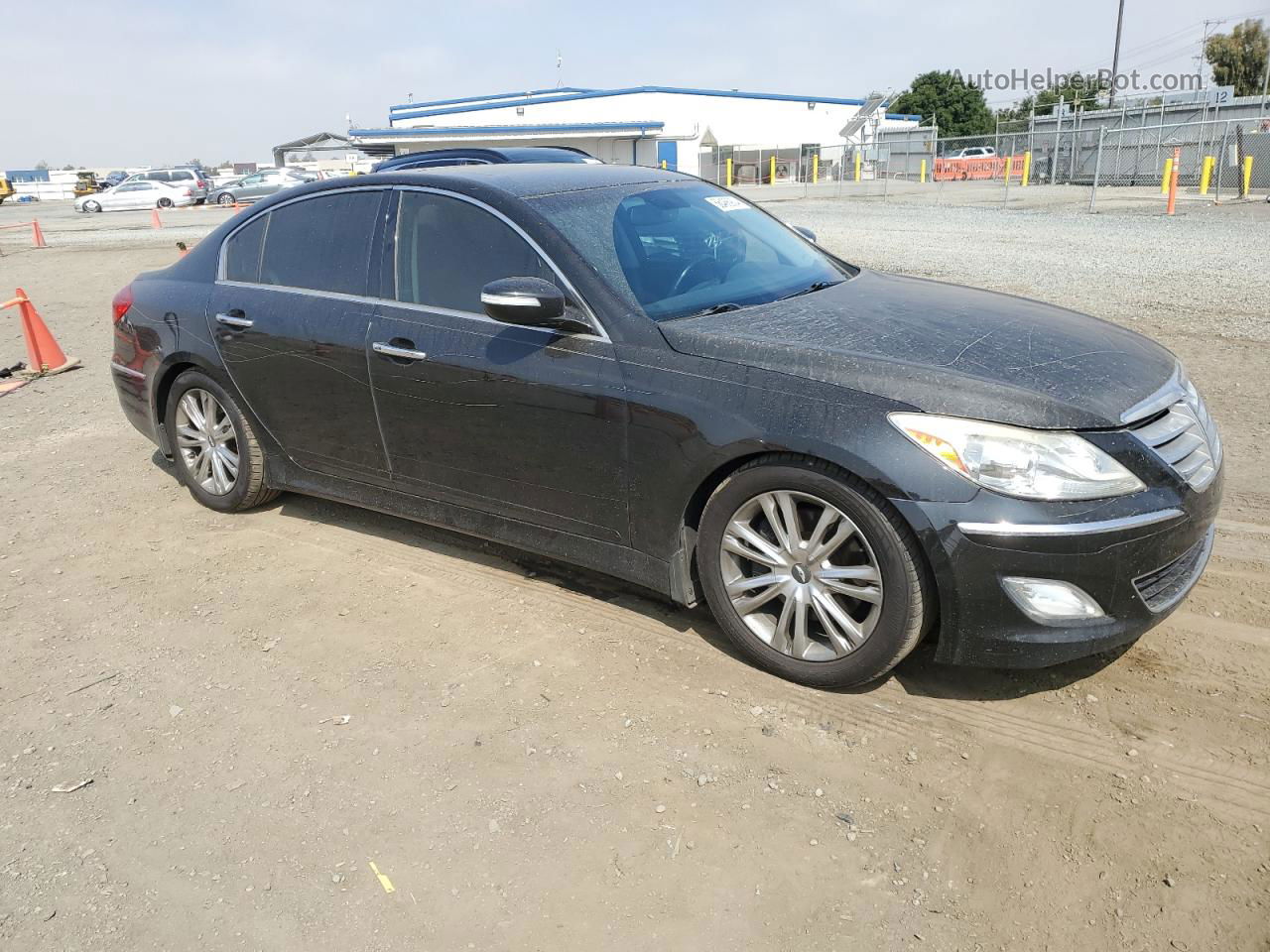 2013 Hyundai Genesis 3.8l Черный vin: KMHGC4DDXDU238264