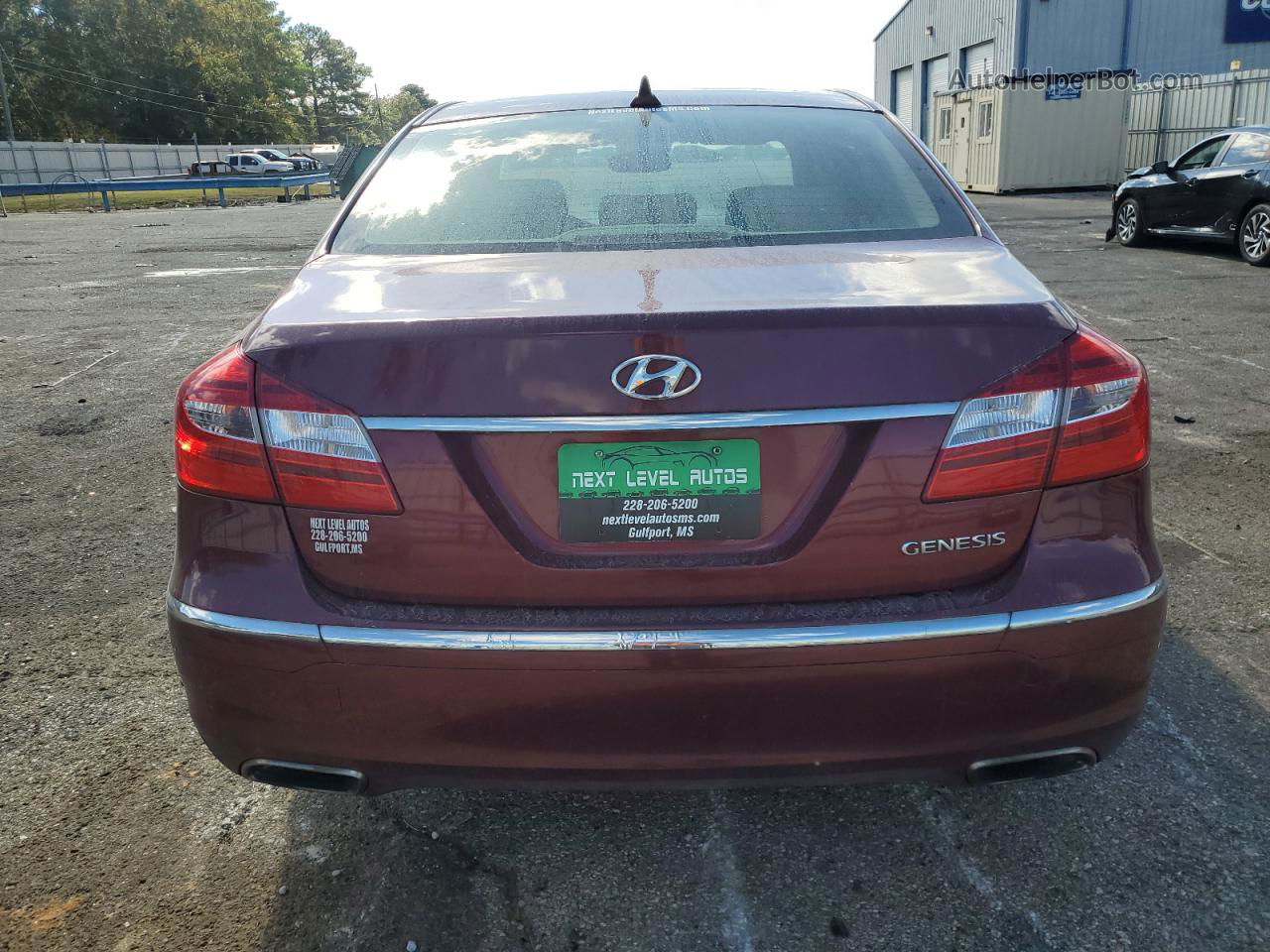 2013 Hyundai Genesis 3.8l Maroon vin: KMHGC4DDXDU239401