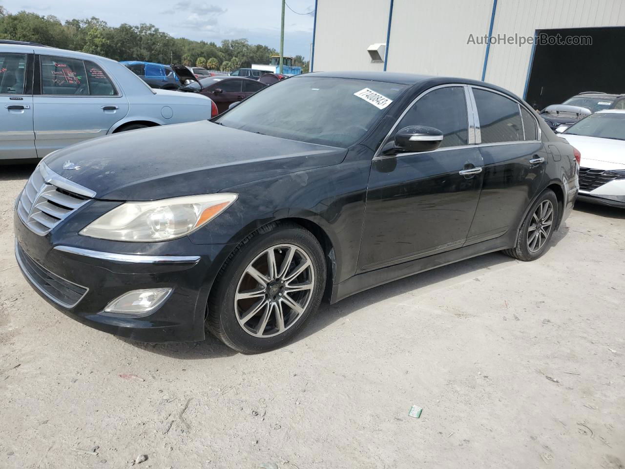 2013 Hyundai Genesis 3.8l Black vin: KMHGC4DDXDU247403