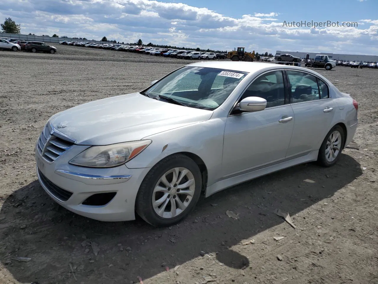 2013 Hyundai Genesis 3.8l Серебряный vin: KMHGC4DDXDU253198