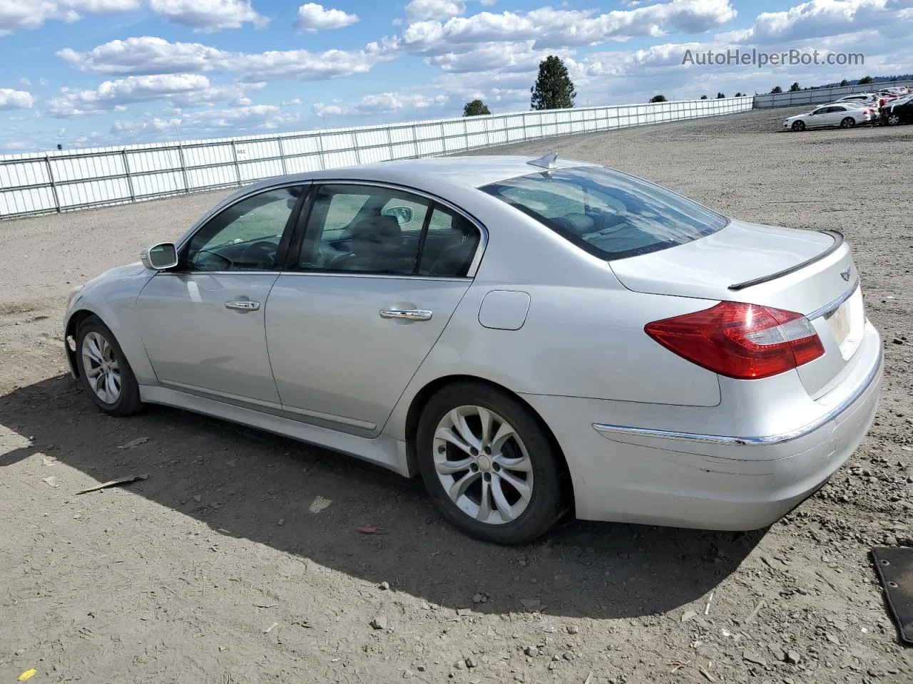 2013 Hyundai Genesis 3.8l Silver vin: KMHGC4DDXDU253198