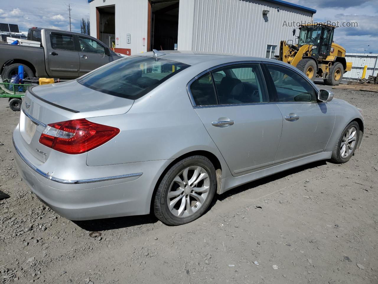 2013 Hyundai Genesis 3.8l Silver vin: KMHGC4DDXDU253198