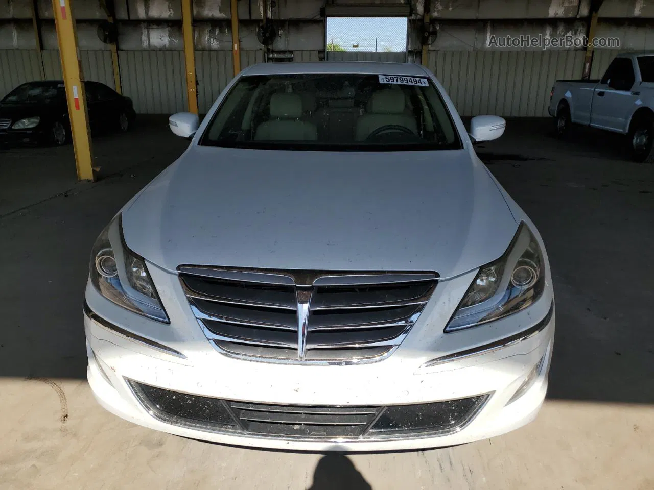 2013 Hyundai Genesis 5.0l White vin: KMHGC4DH0DU249793