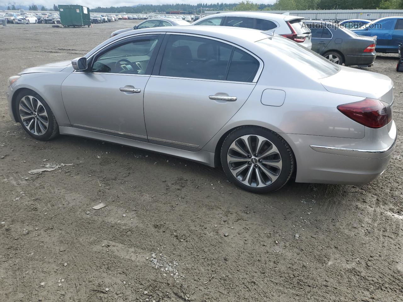 2013 Hyundai Genesis 5.0l Silver vin: KMHGC4DH5DU250020