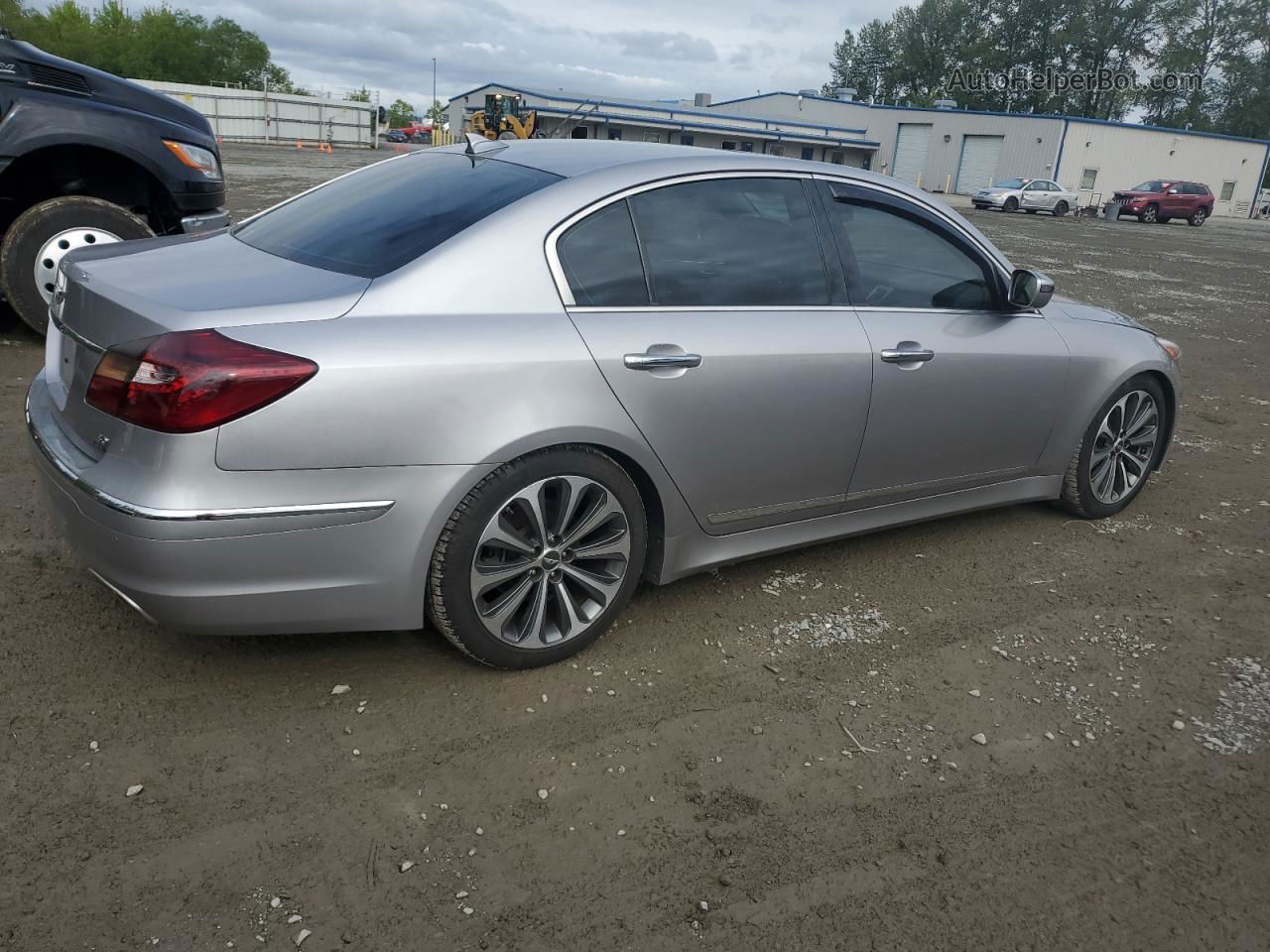 2013 Hyundai Genesis 5.0l Silver vin: KMHGC4DH5DU250020