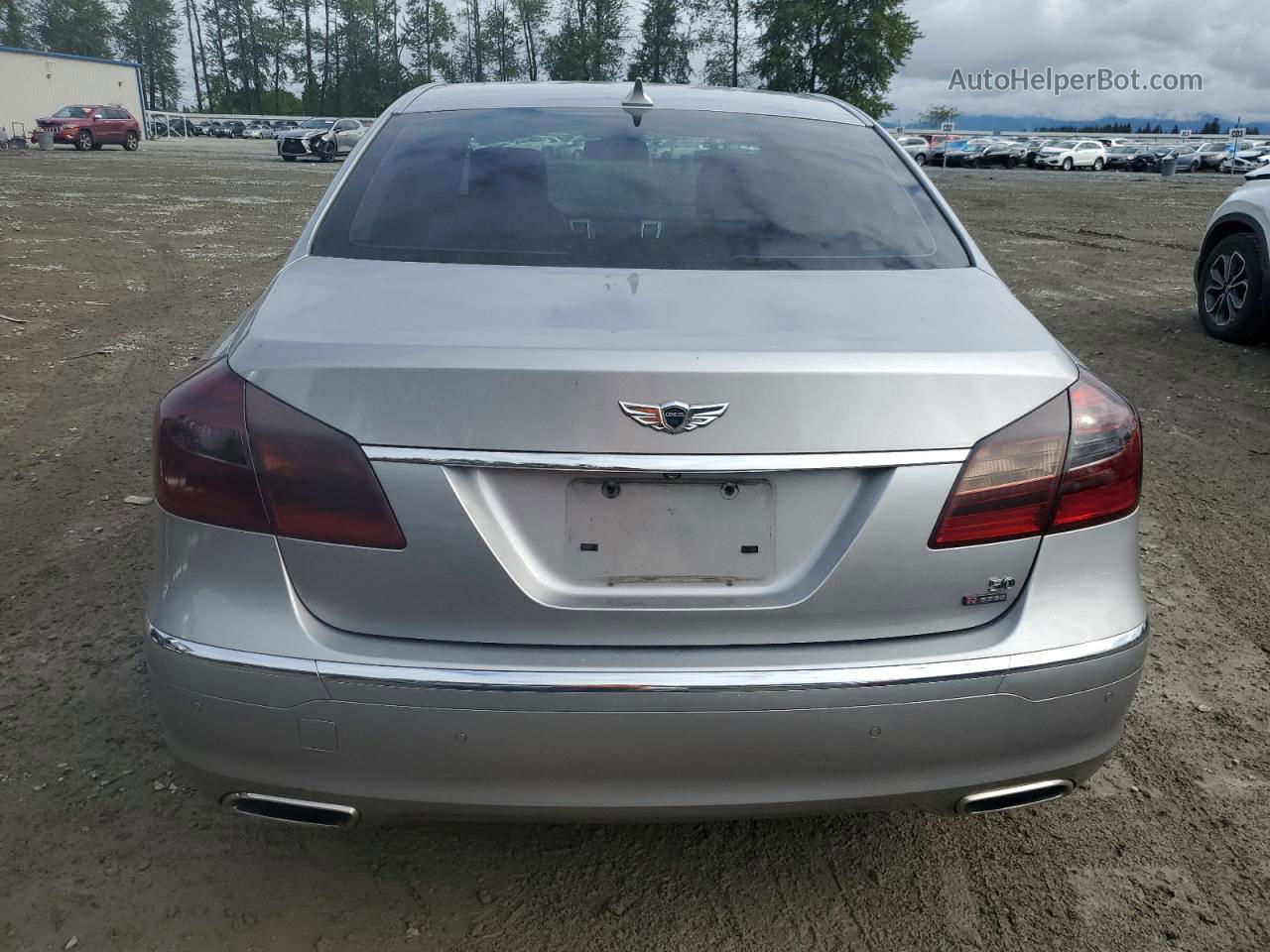 2013 Hyundai Genesis 5.0l Silver vin: KMHGC4DH5DU250020