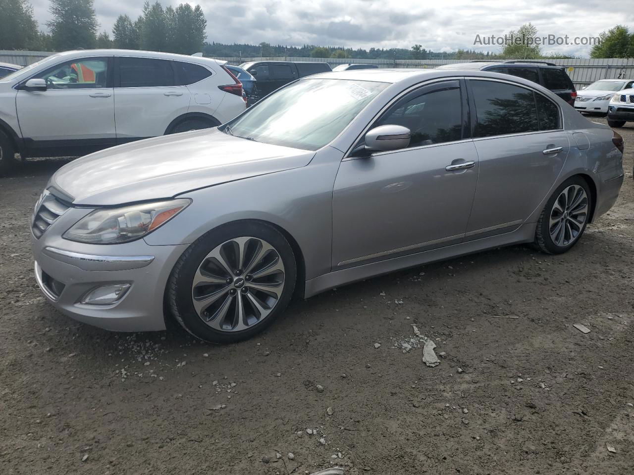 2013 Hyundai Genesis 5.0l Серебряный vin: KMHGC4DH5DU250020