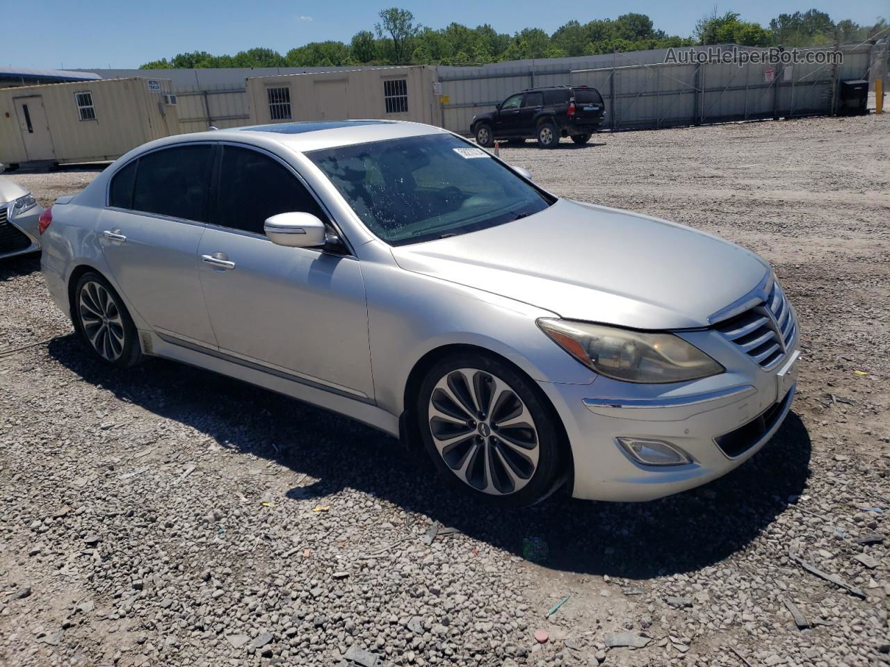 2013 Hyundai Genesis 5.0l Silver vin: KMHGC4DH7DU232442