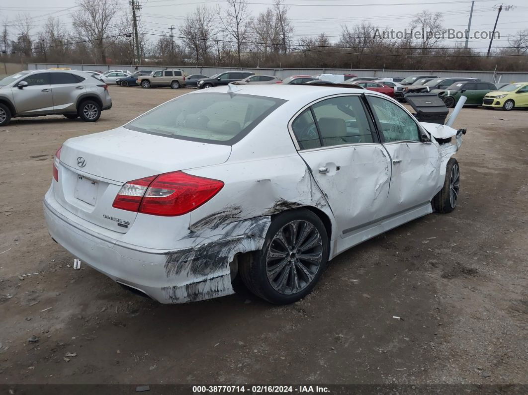 2013 Hyundai Genesis 5.0 R-spec White vin: KMHGC4DH9DU258136