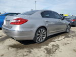 2013 Hyundai Genesis 5.0l Silver vin: KMHGC4DHXDU236050