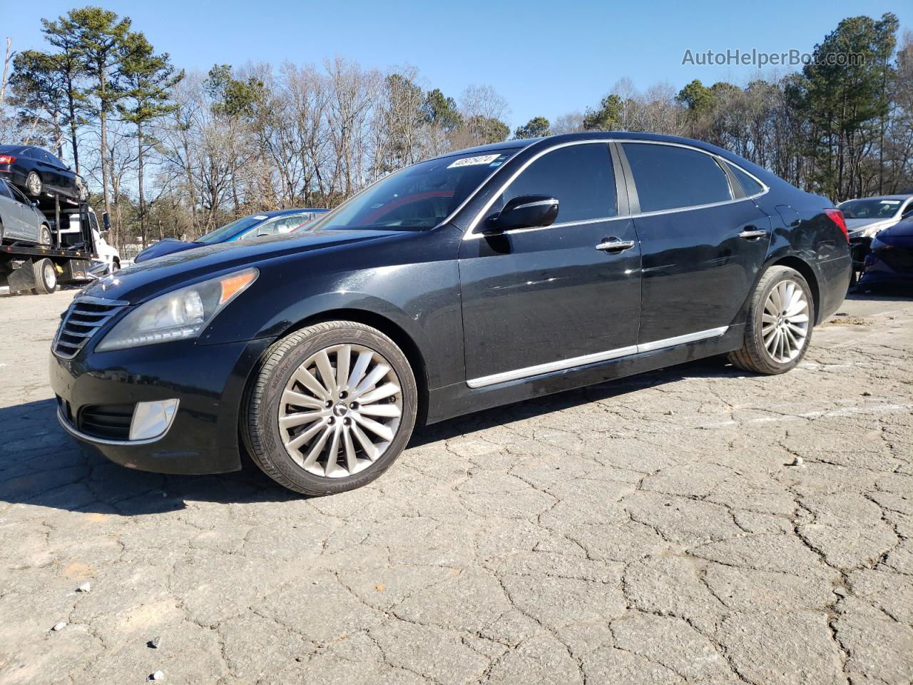 2014 Hyundai Equus Signature Black vin: KMHGH4JH0EU073948