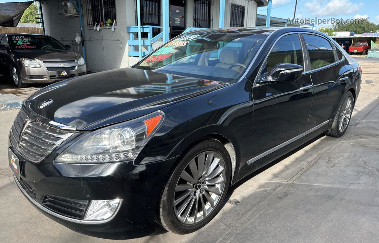 2014 Hyundai Equus Signature Черный vin: KMHGH4JH0EU079264