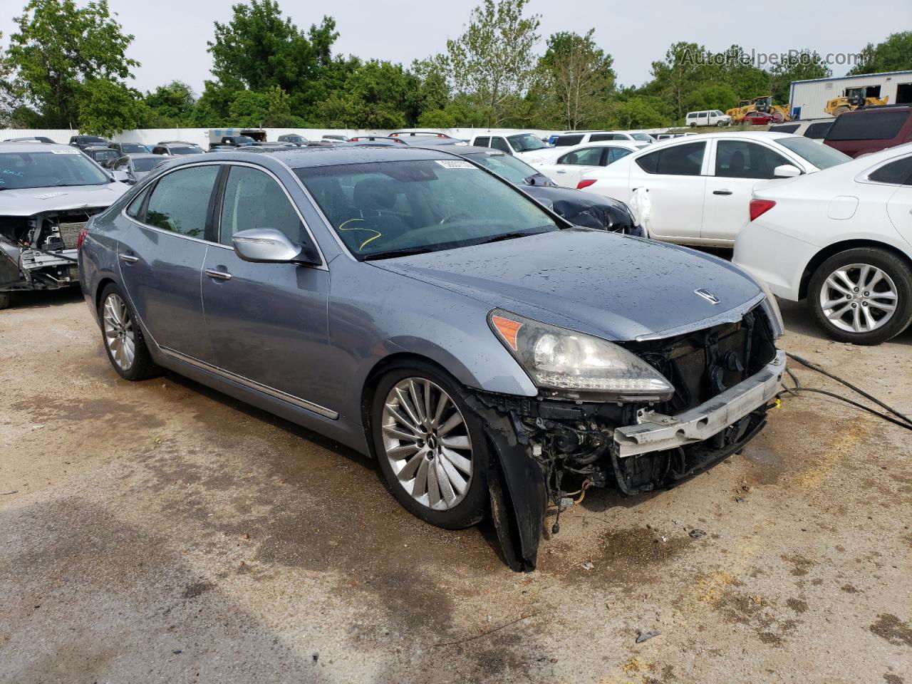 2014 Hyundai Equus Signature Silver vin: KMHGH4JH0EU087302