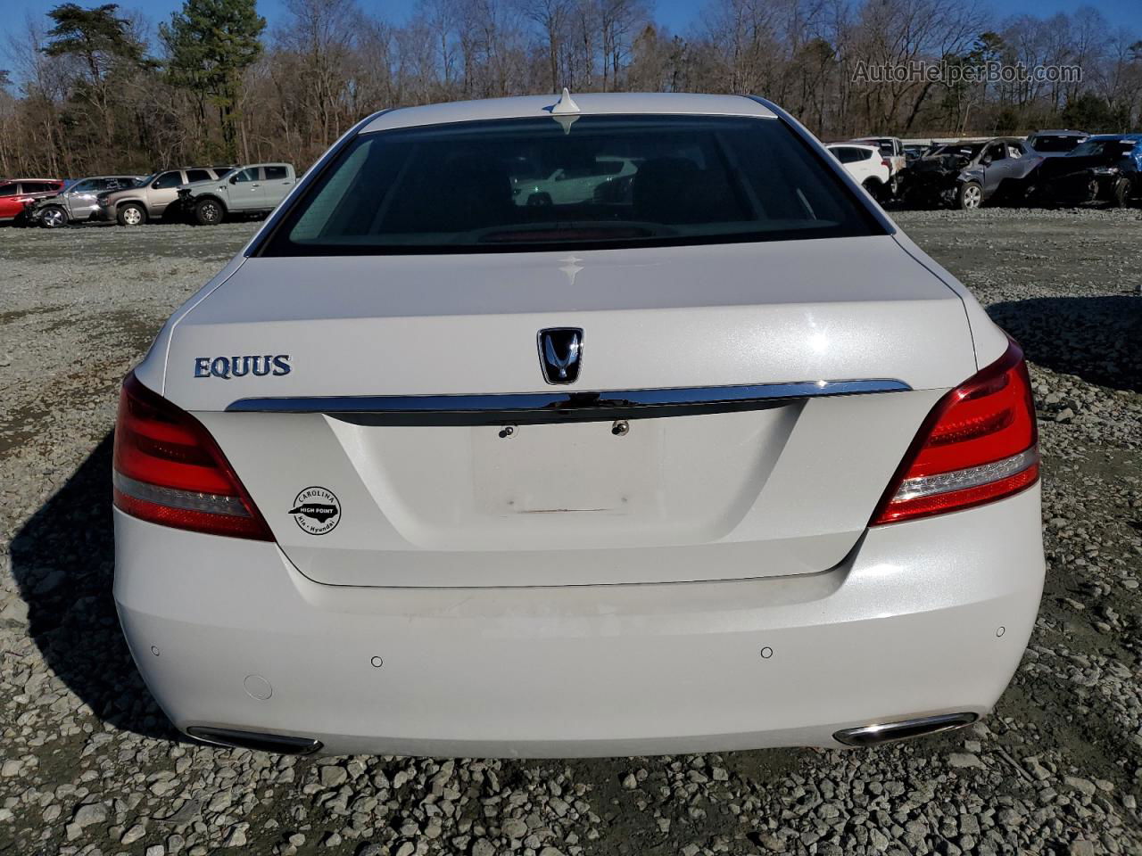 2014 Hyundai Equus Signature White vin: KMHGH4JH2EU080674