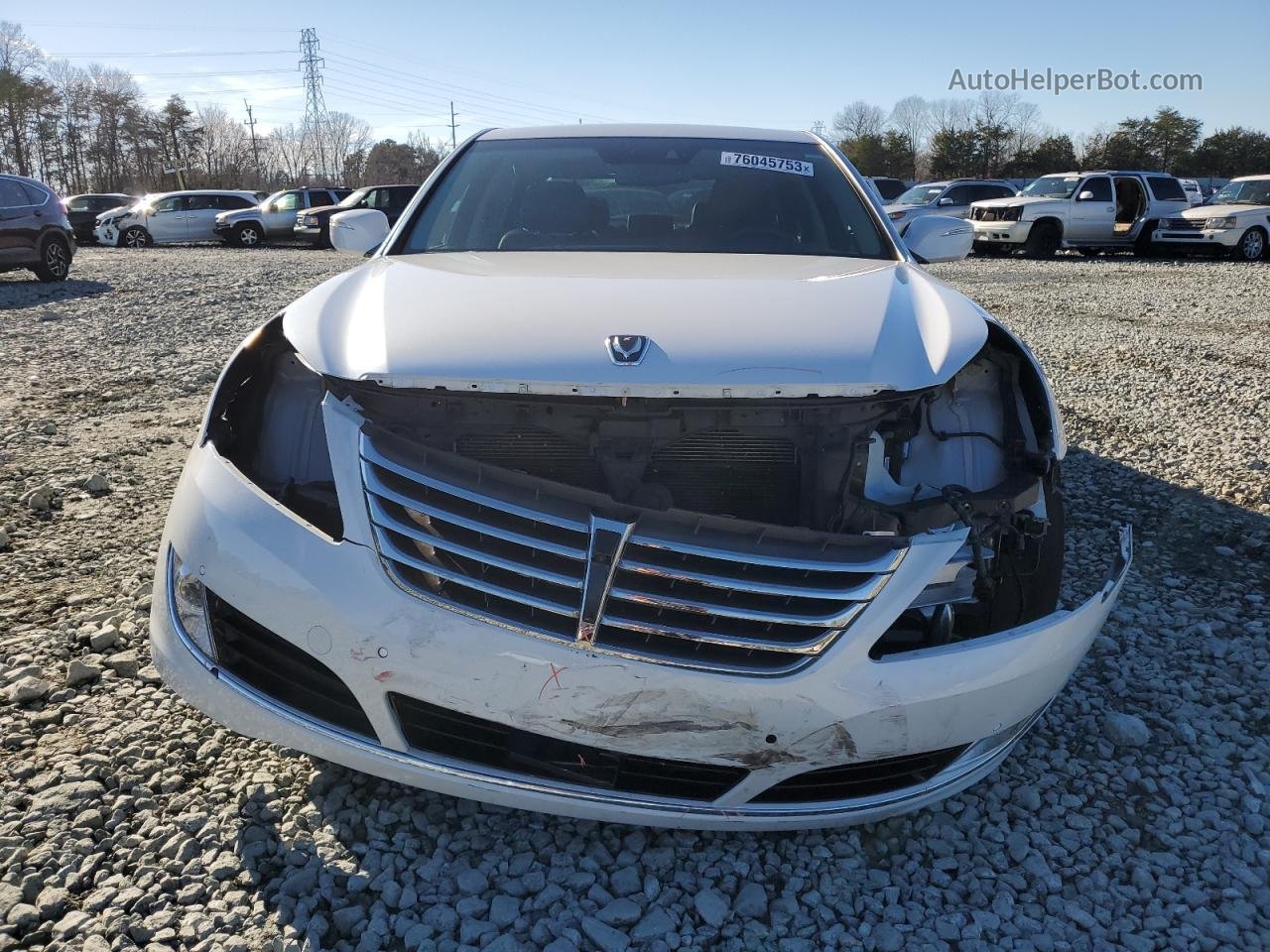 2014 Hyundai Equus Signature White vin: KMHGH4JH2EU080674