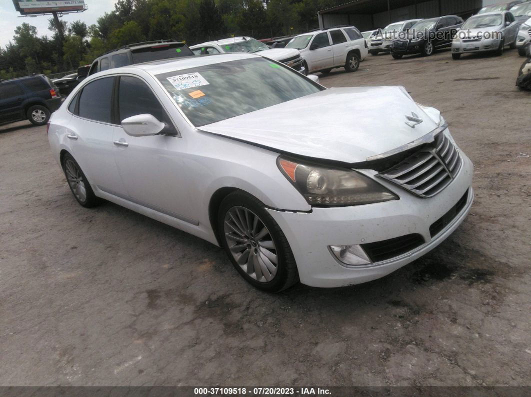 2014 Hyundai Equus Signature White vin: KMHGH4JH2EU084286