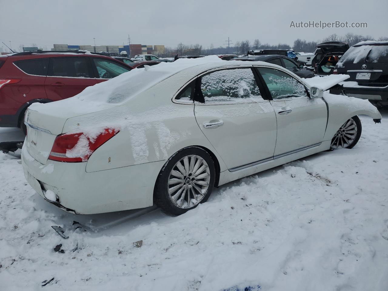 2014 Hyundai Equus Signature White vin: KMHGH4JH3EU078562