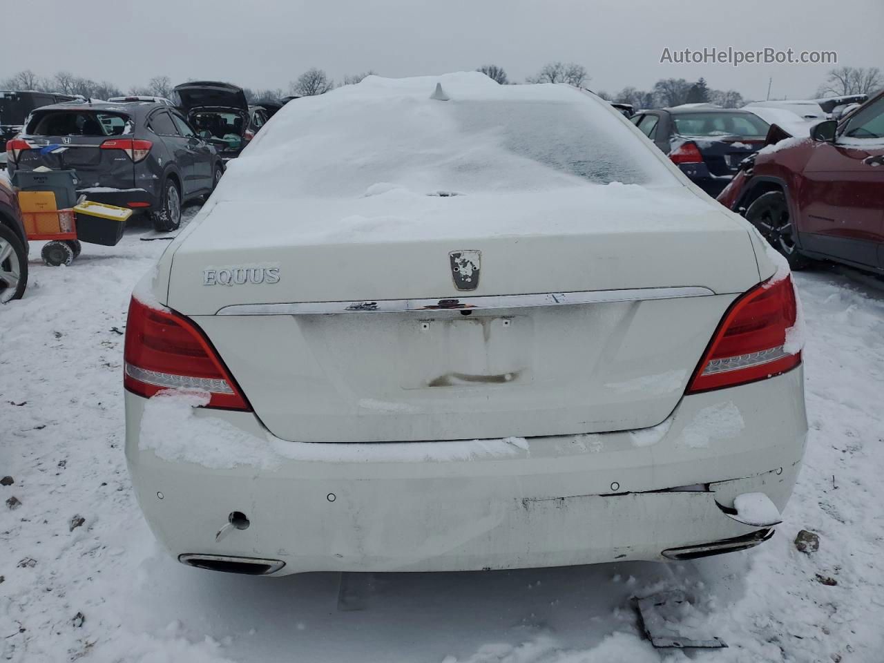 2014 Hyundai Equus Signature White vin: KMHGH4JH3EU078562