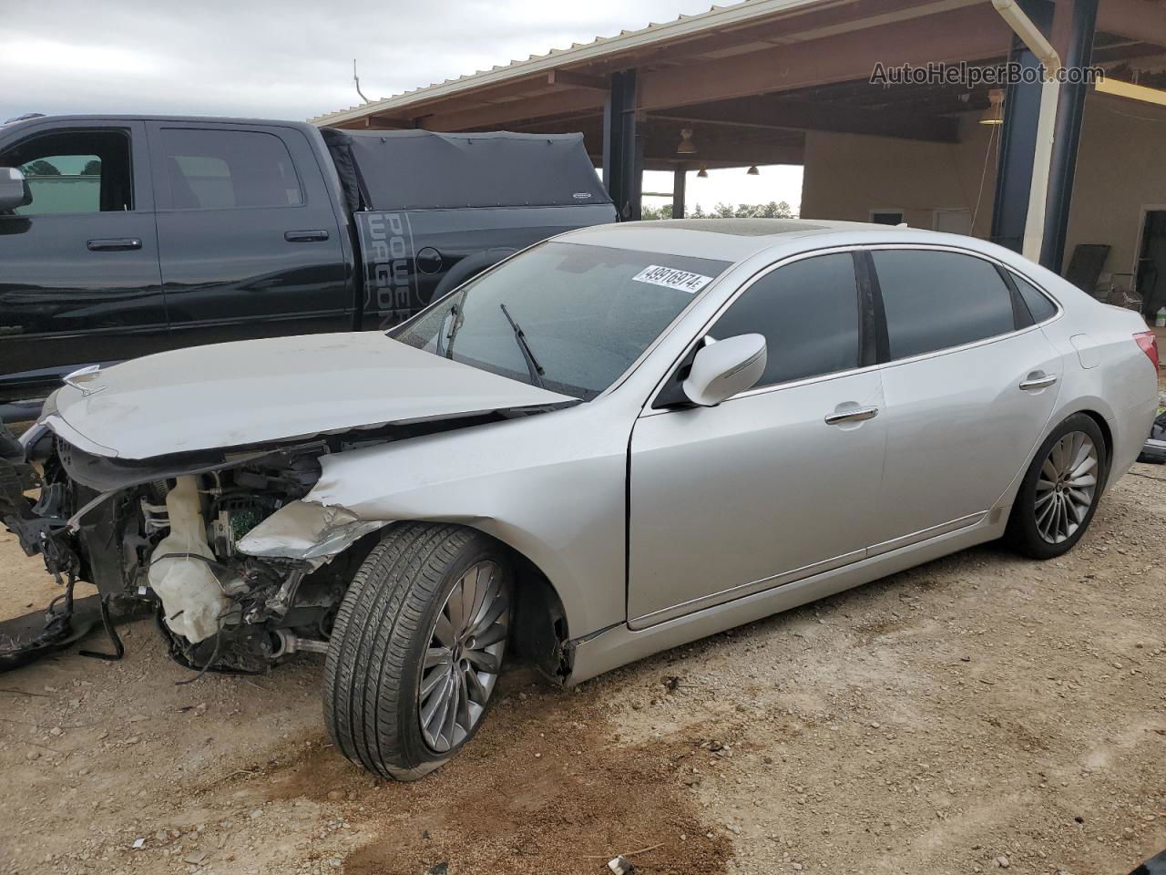 2014 Hyundai Equus Signature Silver vin: KMHGH4JH3EU079355